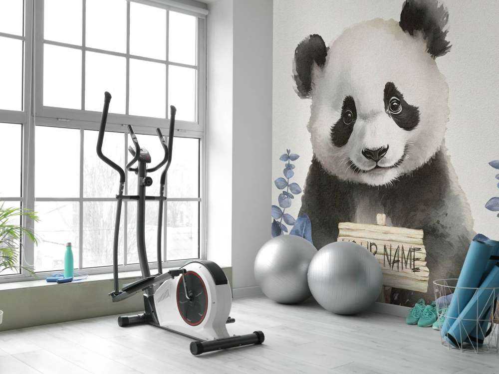 Mała panda w dżungli niebieskiej