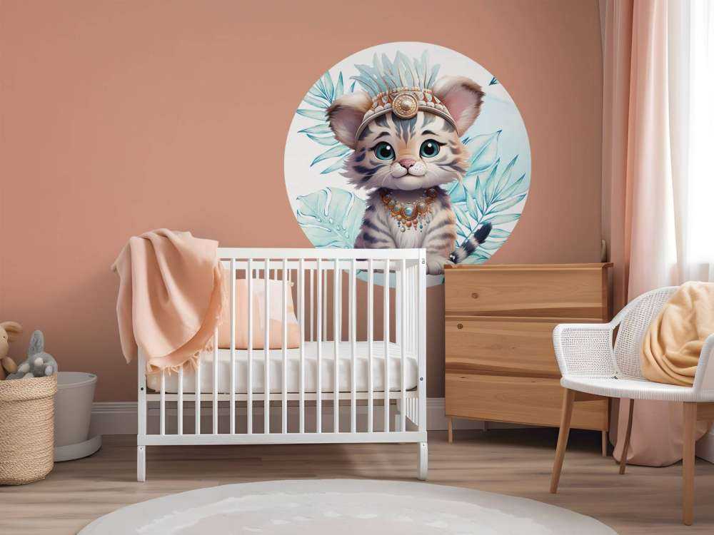 Mały tygrys i niebieski liść