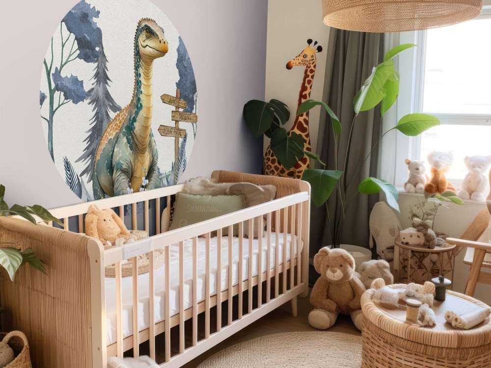 Młody brachiozaur w niebieskiej dżungli