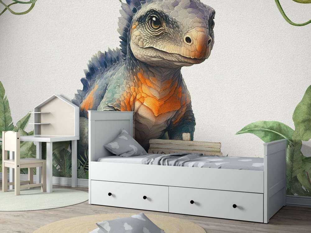 Młody ankylozaur w dżungli