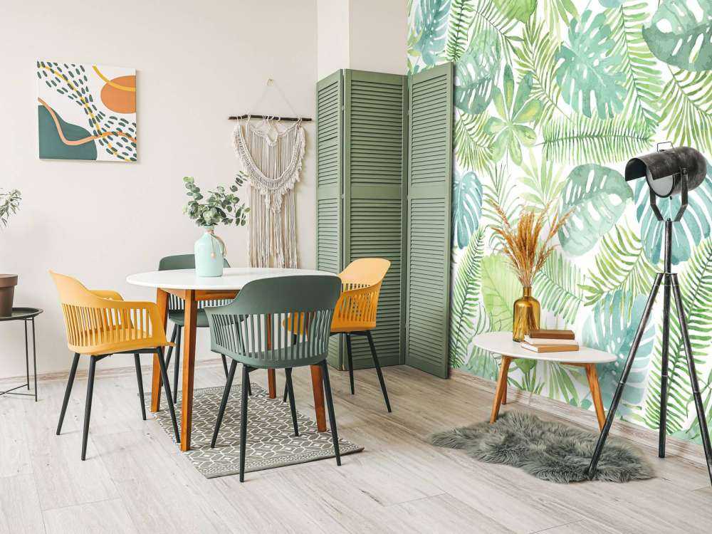 Tropikalne liście akwarelowe