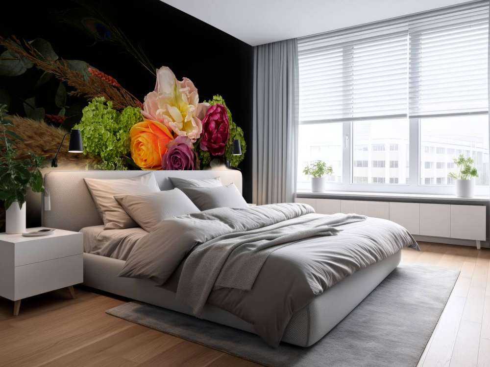 Wianek z kwiatów z piór