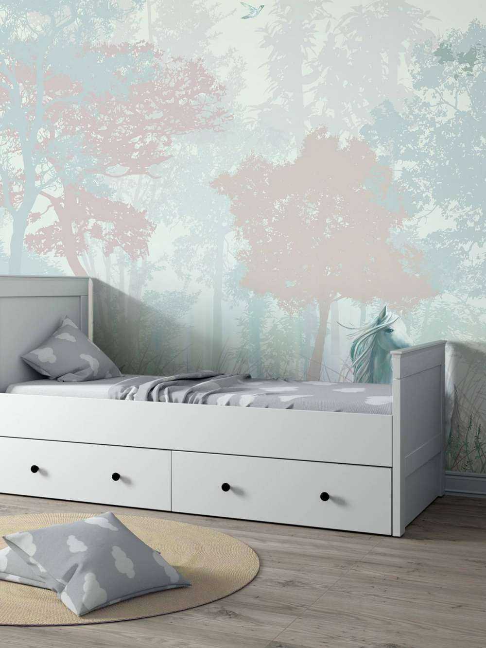 Niebieski i różowy las