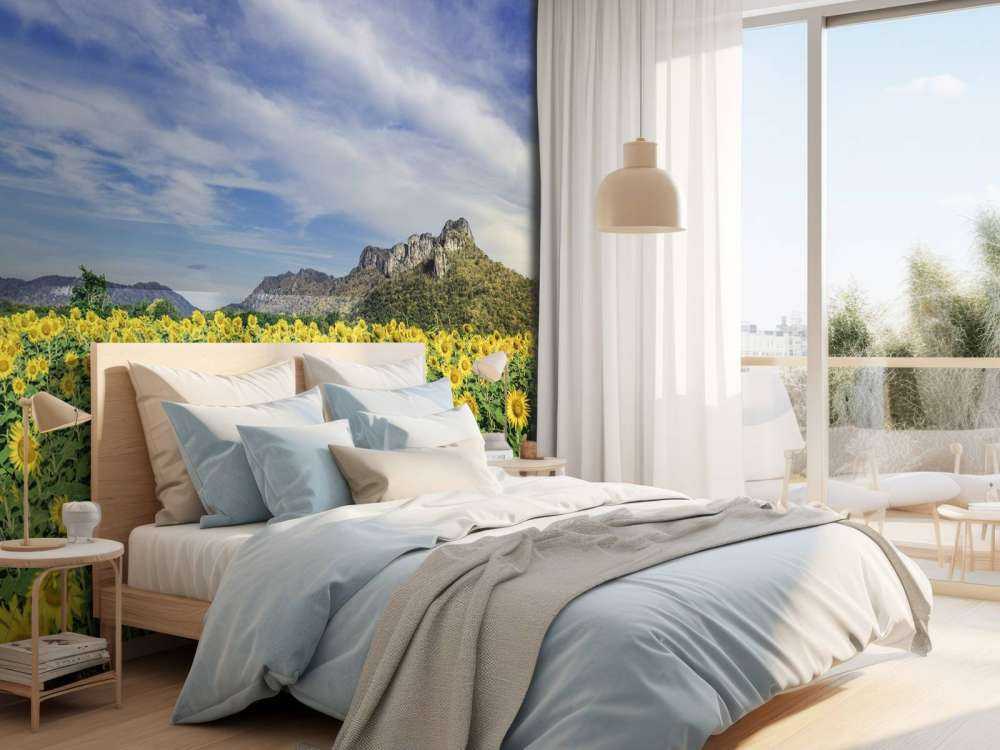 Pole kwitnące na żółto