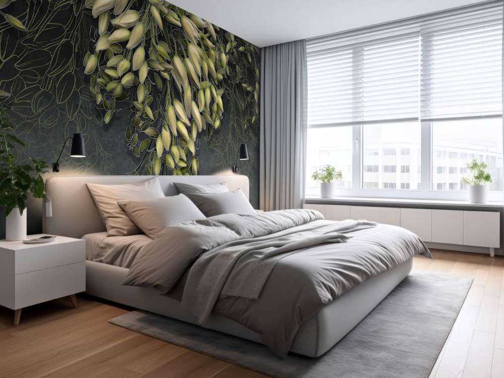 Białe kielichy na ciemnoszarej, betonowej strukturze