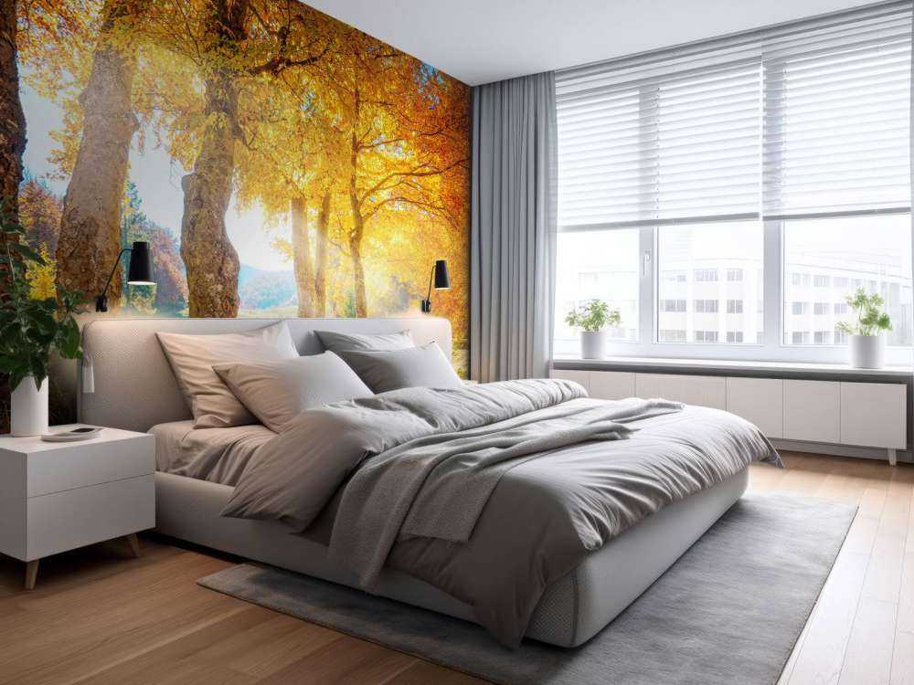 Ciepły jesienny krajobraz