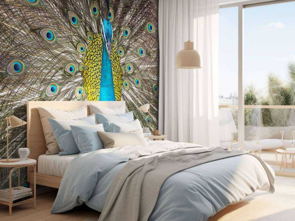 Paw z wypchanymi piórami