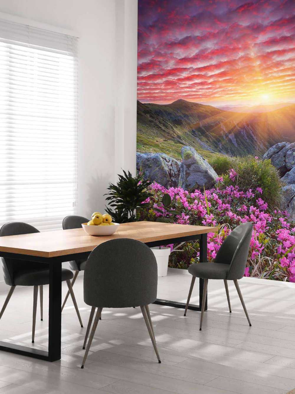 Fioletowy zachód słońca