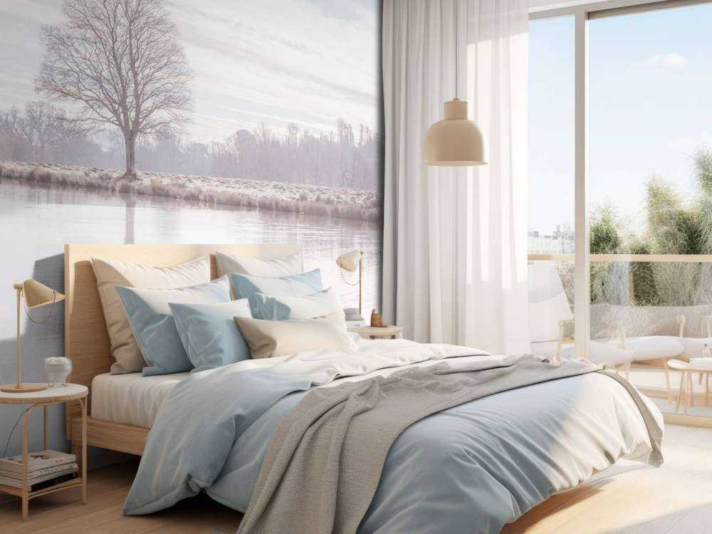 Opuszczony krajobraz zimowy