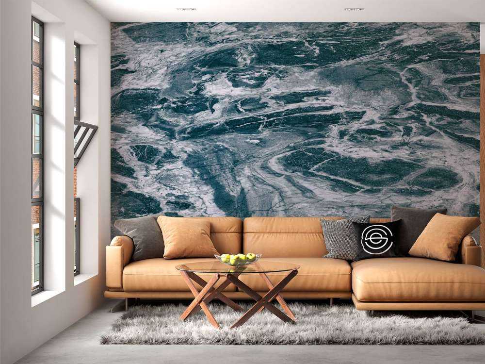 Niebieski abstrakcyjny marmur