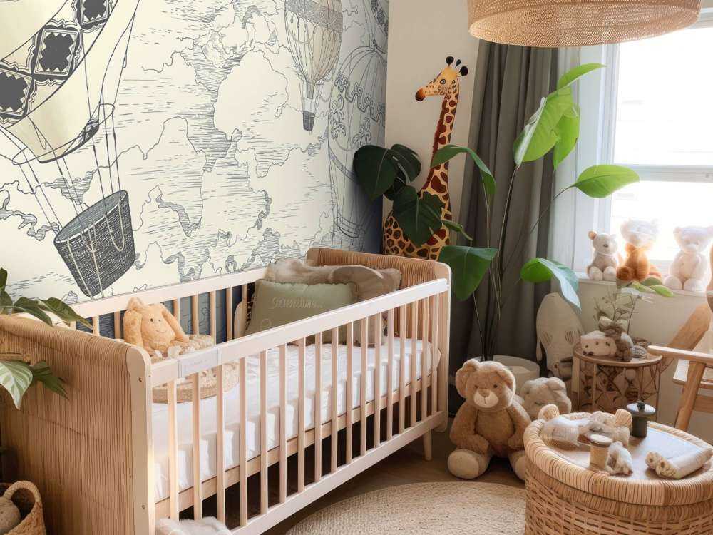 Białe nowoczesne balony na gorące powietrze