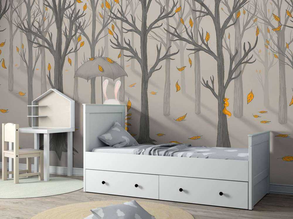 Królik pod liśćmi