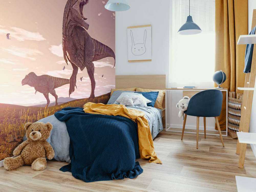 Dwa tyranozaury na polu