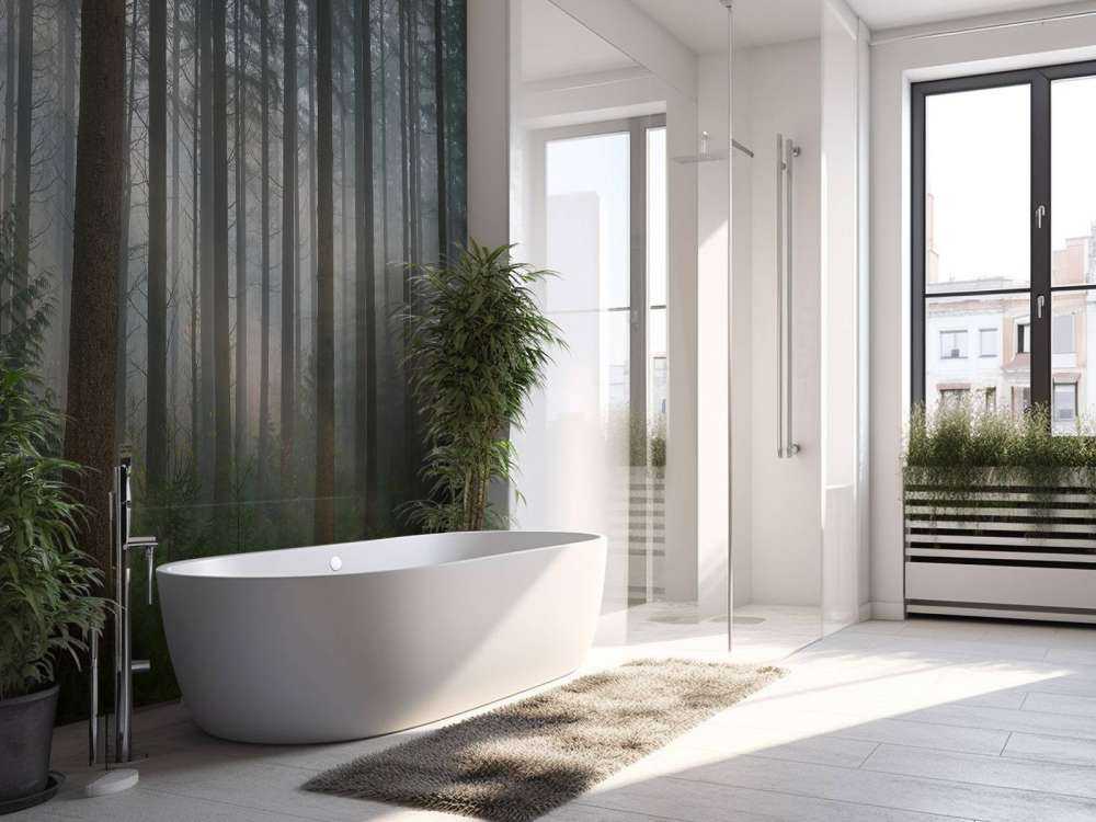 Mglisty, zielony las