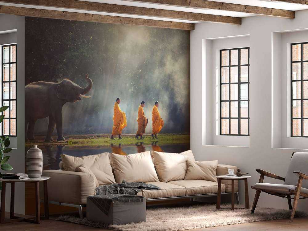 Słoń i buddyści