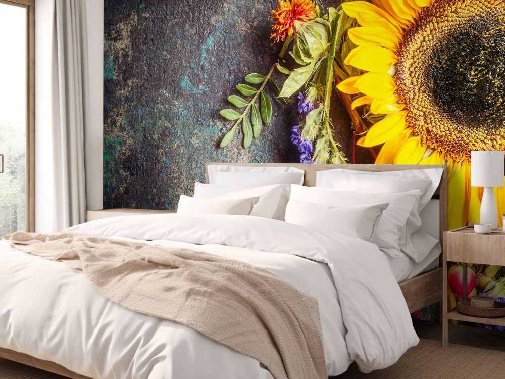 Kwiatowy posąg jesienny