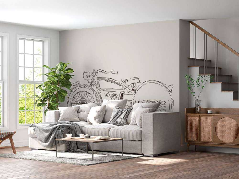 Narysowany zabytkowy silnik