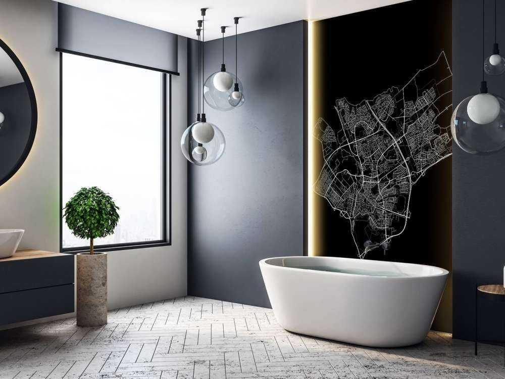 Mapa Den Bosch, czarna