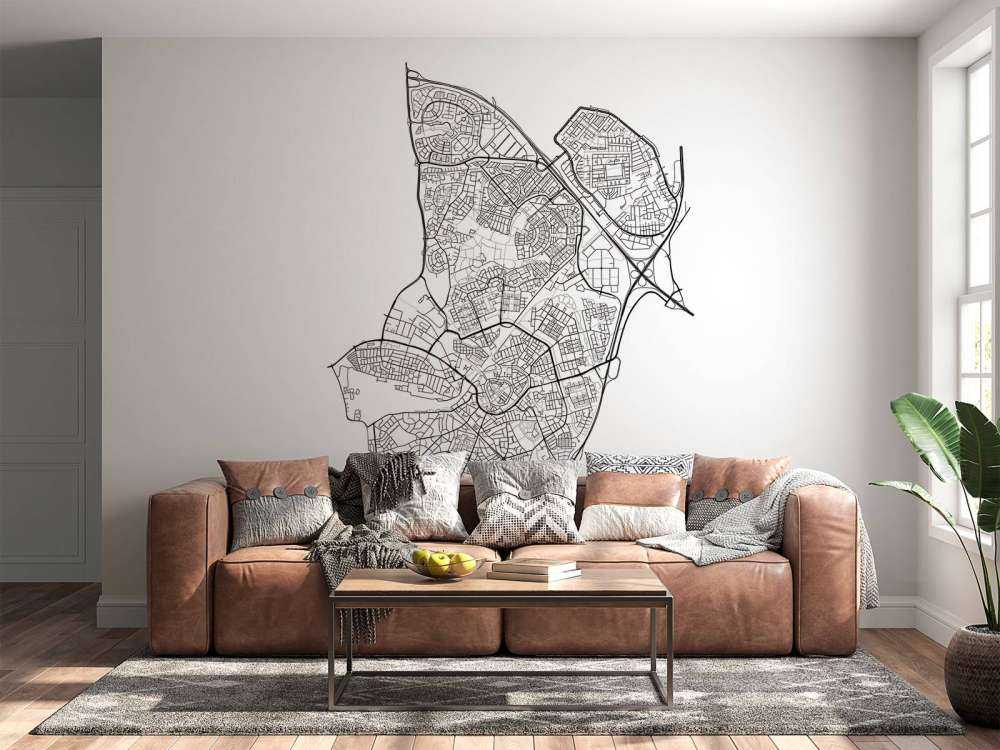 Mapa Amersfoort, biała